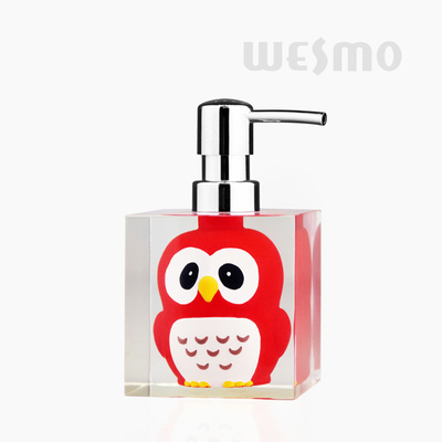 Crystal Outside Childhood Style Polyresin Lotion Dispenser Polyresin Bathroom Set (WBP0848A)