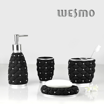 WBP0290A Black Polyresin Bathroom Set